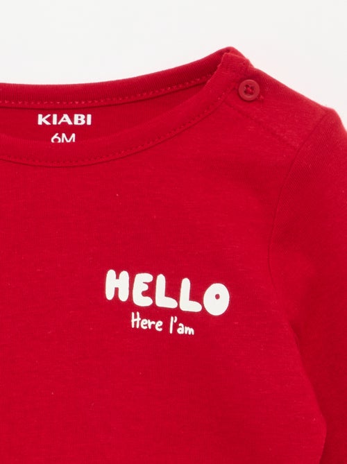 Camiseta estampada de manga larga - Kiabi