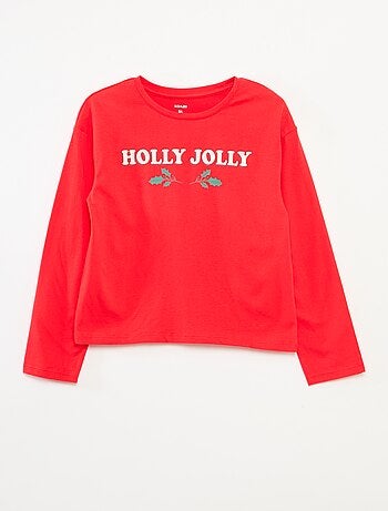 Camiseta estampada de manga larga