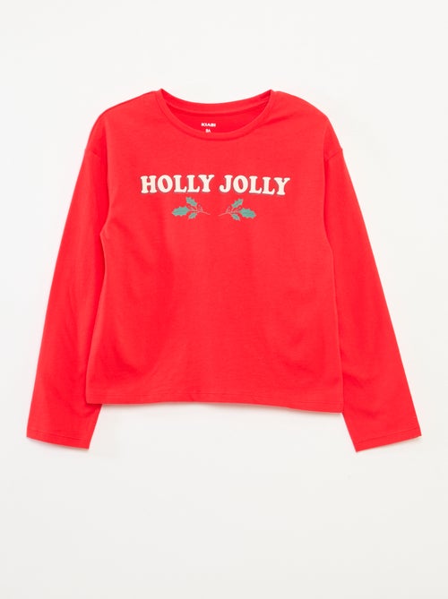 Camiseta estampada de manga larga - Kiabi Camiseta estampada de manga larga - Kiabi