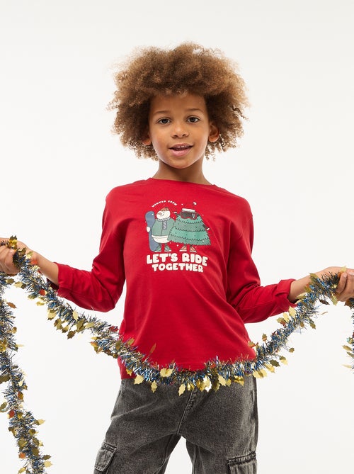 Camiseta estampada de manga larga - Kiabi