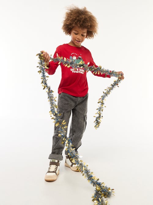 Camiseta estampada de manga larga - Kiabi