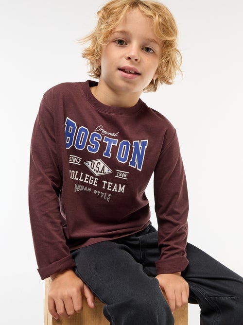 Camiseta estampada de manga larga - Kiabi