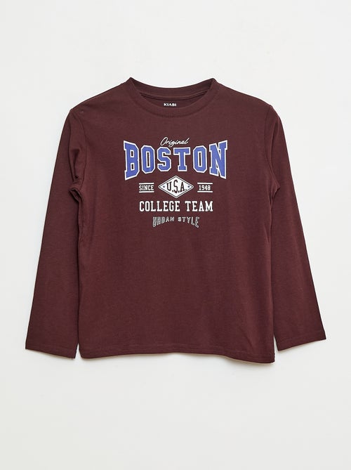 Camiseta estampada de manga larga - Kiabi