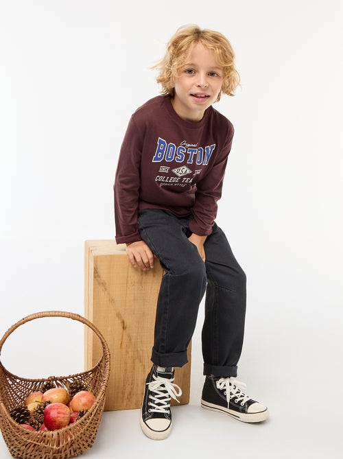 Camiseta estampada de manga larga - Kiabi