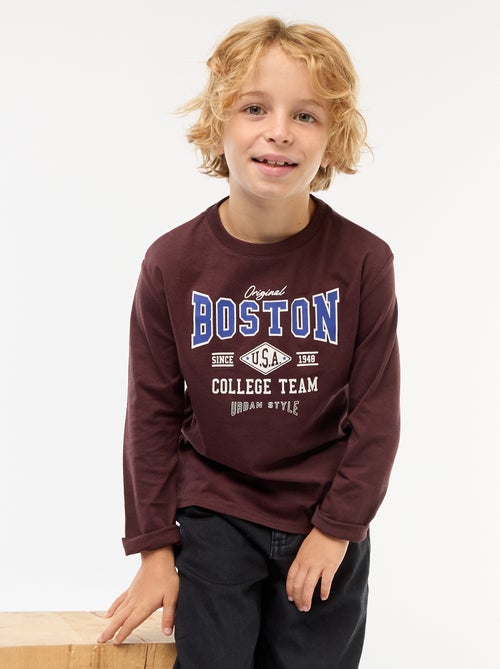 Camiseta estampada de manga larga - Kiabi