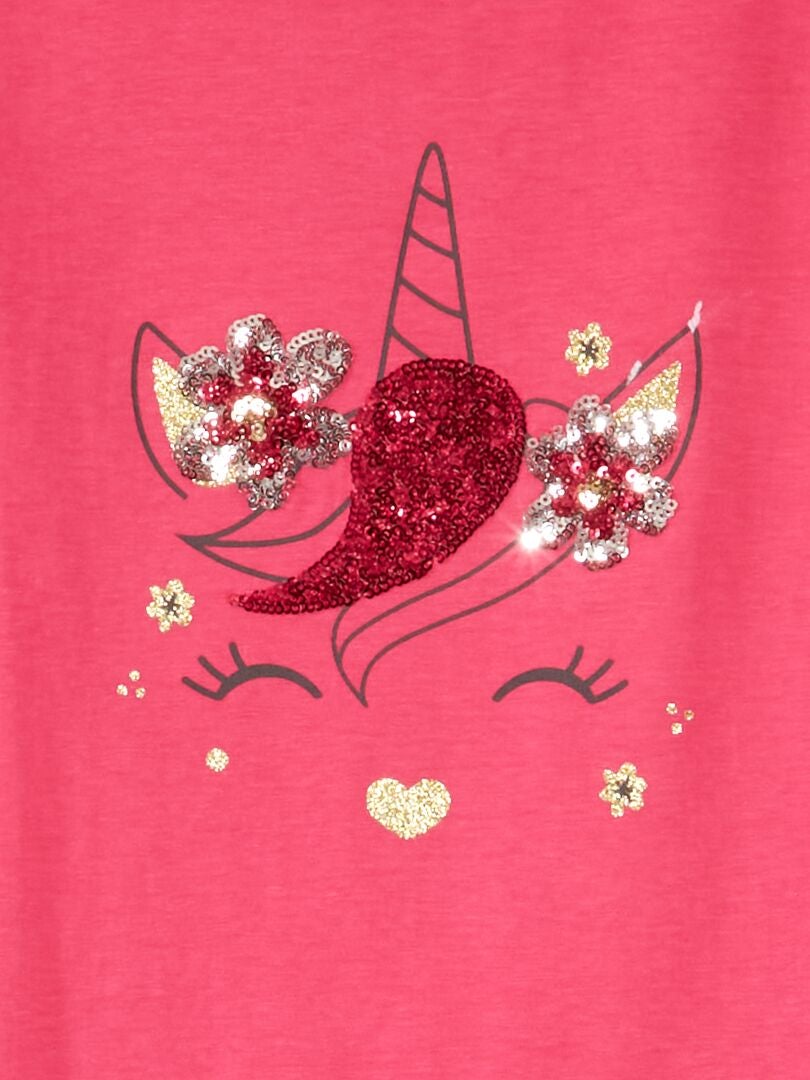 Camiseta estampada de manga larga ROSA - Kiabi