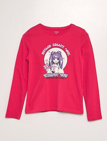 Camiseta estampada de manga larga