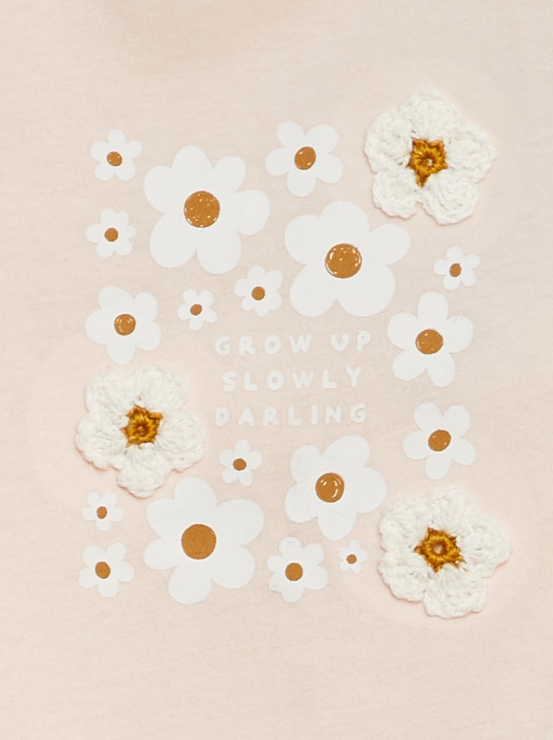 Camiseta estampada de manga larga ROSA - Kiabi