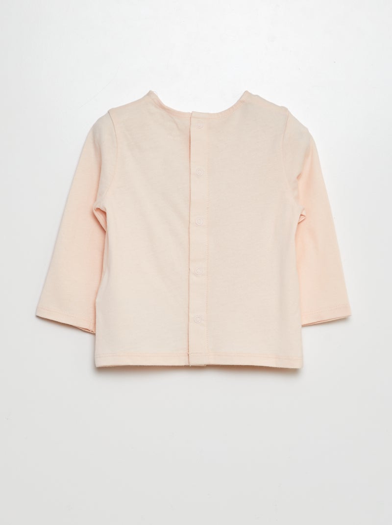 Camiseta estampada de manga larga ROSA - Kiabi