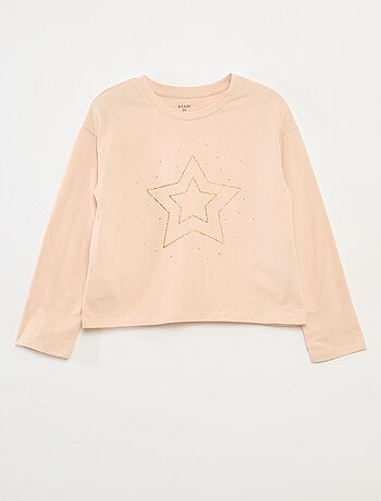 Camiseta estampada de manga larga