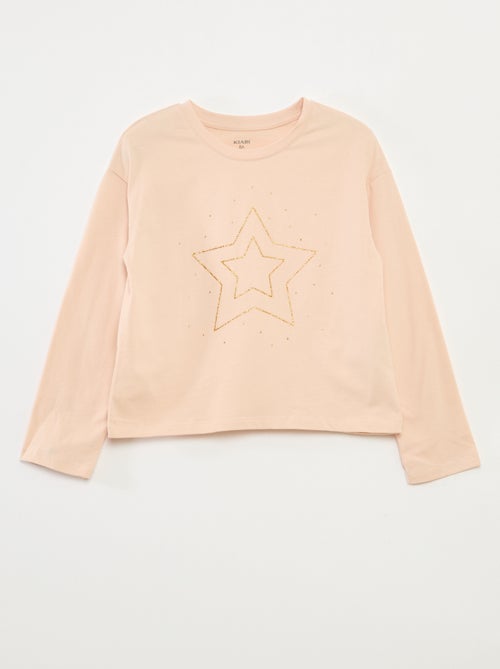 Camiseta estampada de manga larga - Kiabi Camiseta estampada de manga larga - Kiabi