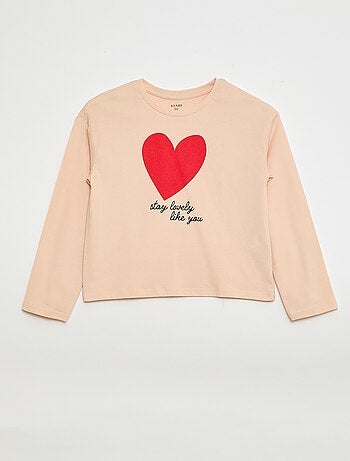 Camiseta estampada de manga larga