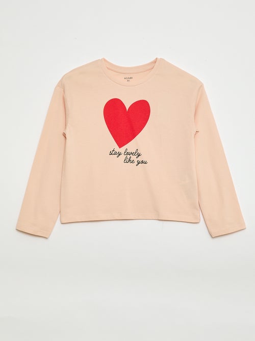 Camiseta estampada de manga larga - Kiabi