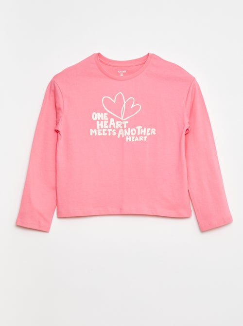 Camiseta estampada de manga larga - Kiabi