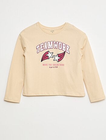 Camiseta estampada de manga larga