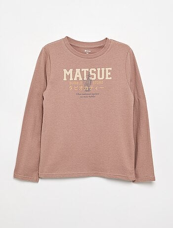 Camiseta estampada de manga larga