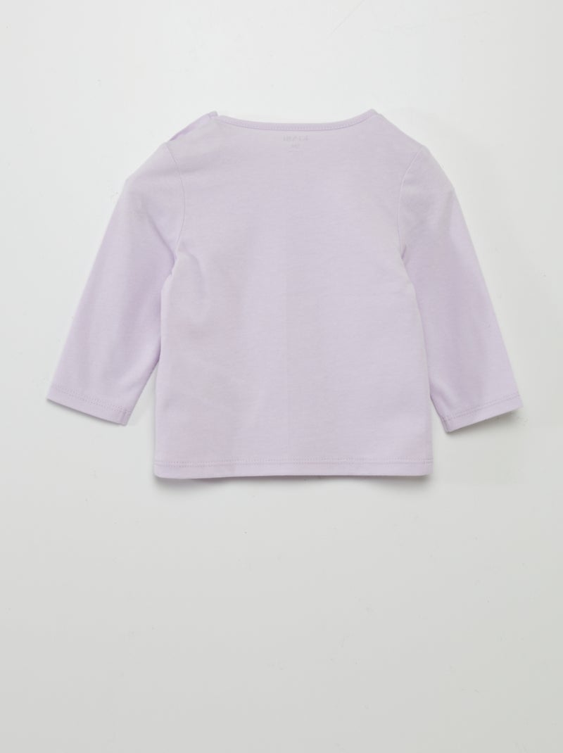 Camiseta estampada de manga larga ROSA - Kiabi