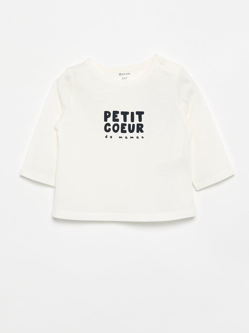 Camiseta estampada de manga larga - Kiabi