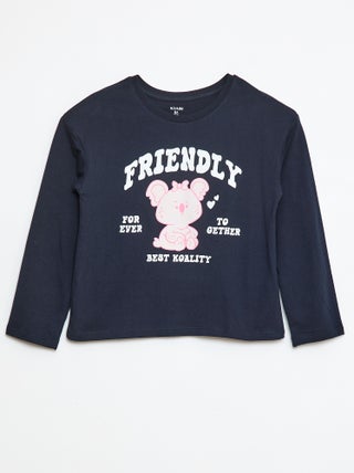 Camiseta estampada de manga larga