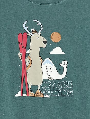 Camiseta estampada de manga larga