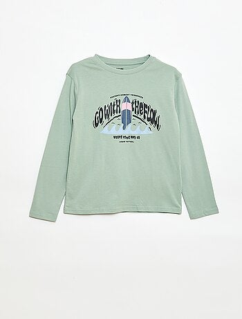 Camiseta estampada de manga larga