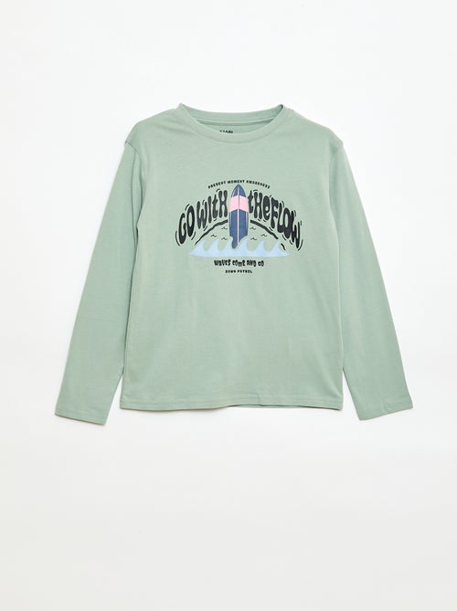 Camiseta estampada de manga larga - Kiabi