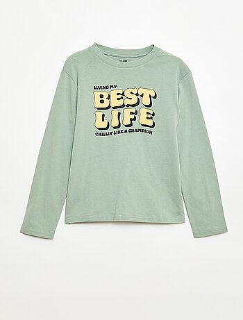 Camiseta estampada de manga larga