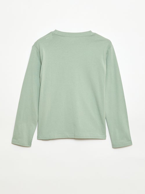 Camiseta estampada de manga larga - Kiabi