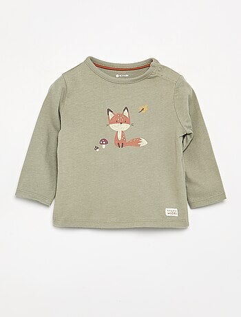 Camiseta estampada de manga larga