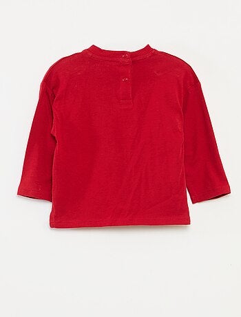 Camiseta estampada navideña de algodón