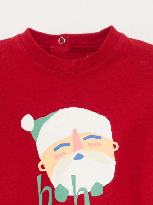 Camiseta estampada de Navidad en algodón - Kiabi