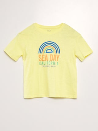 Camiseta estampada de punto torcido