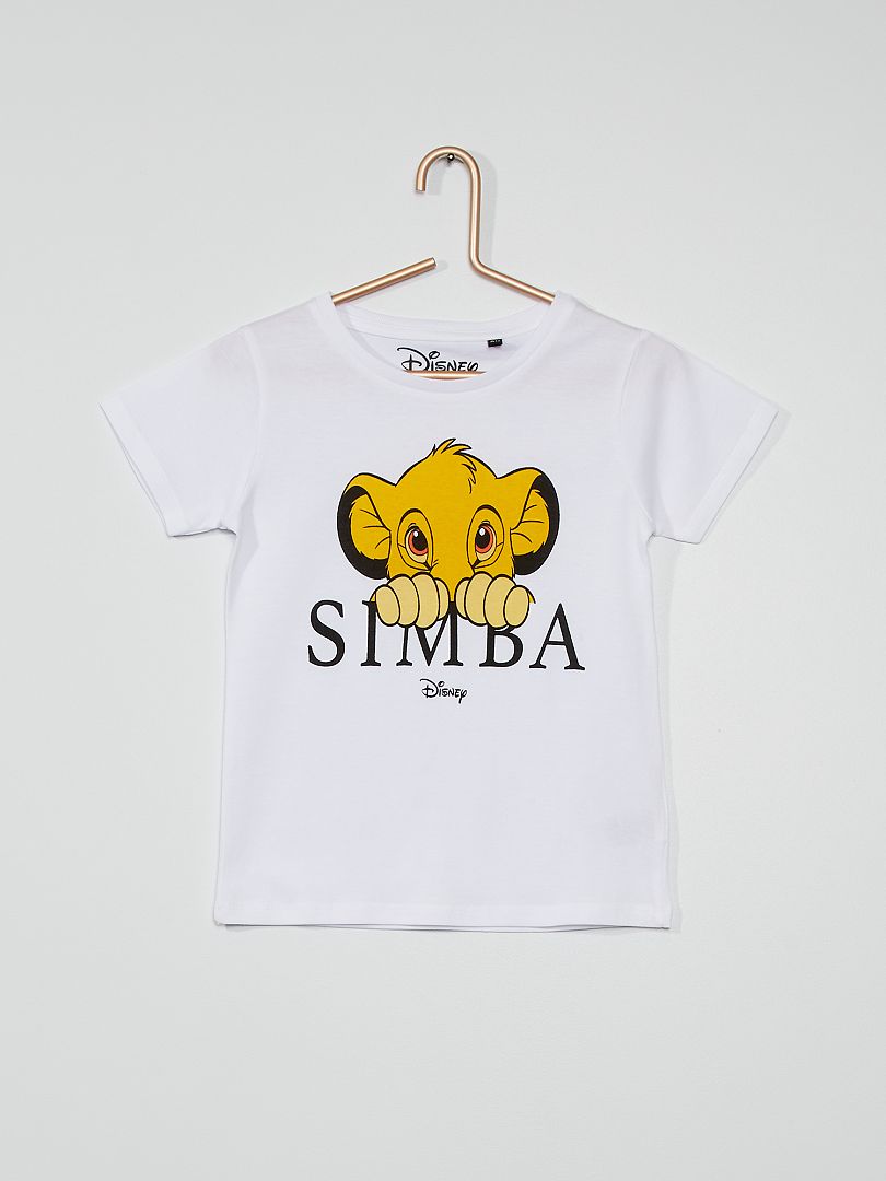 Camiseta estampada de 'Simba' 'El Rey León' 'Disney' blanco - Kiabi