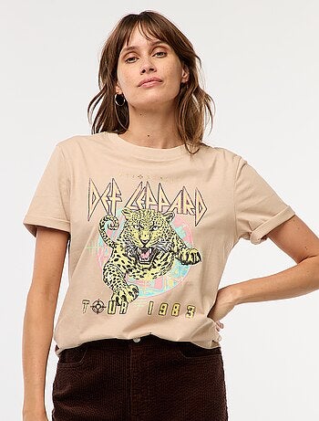 Camiseta estampada 'Def Leppard'