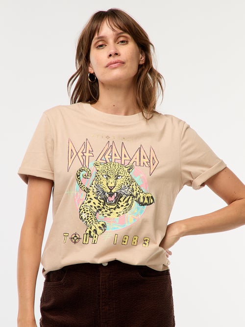 Camiseta estampada 'Def Leppard' - Kiabi