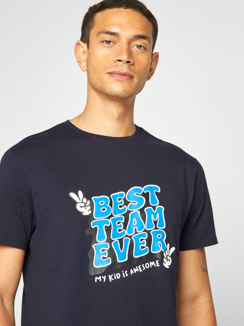 Camiseta estampada Día del Padre AZUL - Kiabi