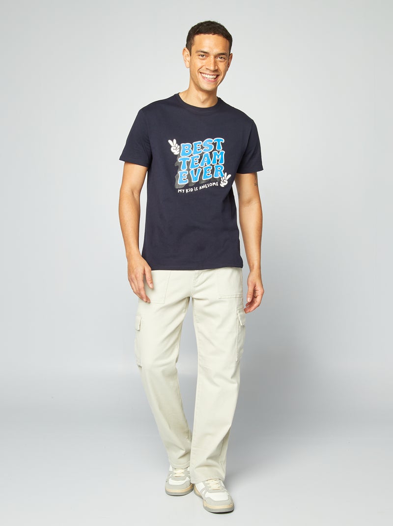 Camiseta estampada Día del Padre AZUL - Kiabi