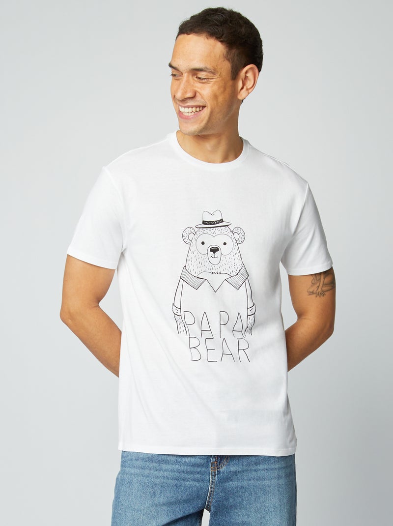 Camiseta estampada Día del Padre BLANCO - Kiabi