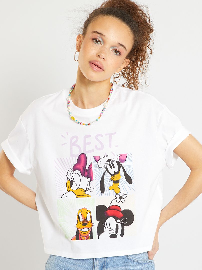 Camiseta estampada 'Disney' - BLANCO - Kiabi - 12.00€