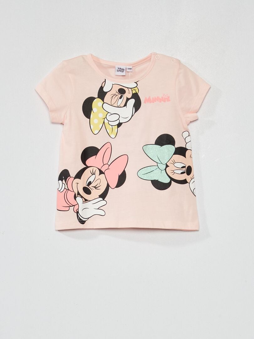 Camiseta estampada 'Disney' rosa - Kiabi