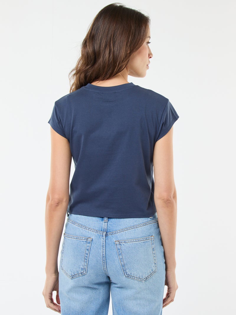 Camiseta estampada 'Disney' 'Stitch' de algodón Azul - Kiabi