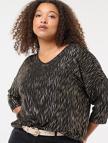 Camiseta estampada dorada 'Only Carmakoma'