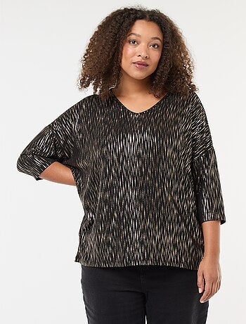 Camiseta estampada dorada 'Only Carmakoma'