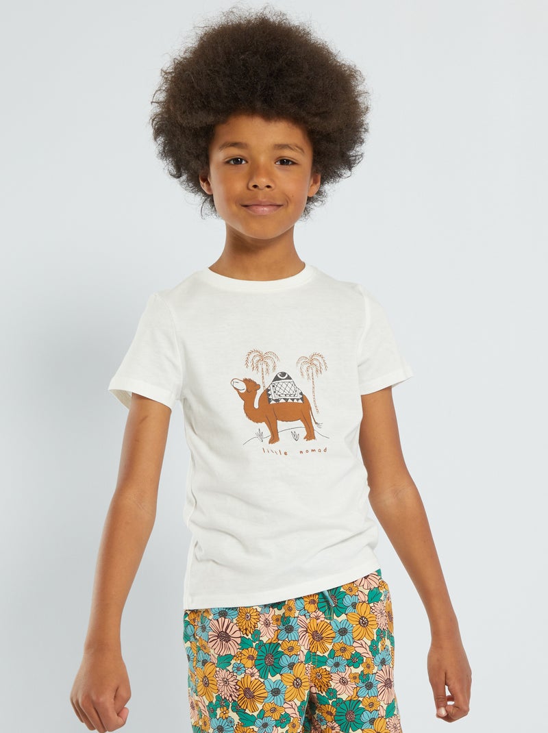 Camiseta estampada 'dromedario' BEIGE - Kiabi