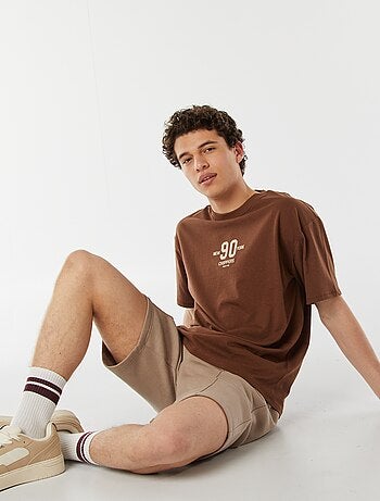 Camiseta estampada en ambos lados manga corta 'New York'