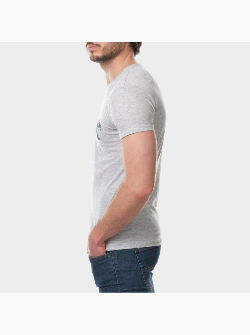 Camiseta estampada en el pecho Gris - Kiabi