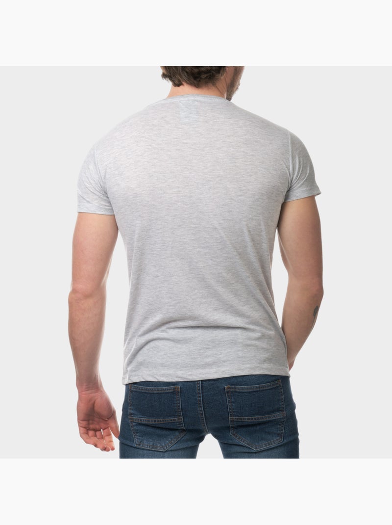 Camiseta estampada en el pecho Gris - Kiabi