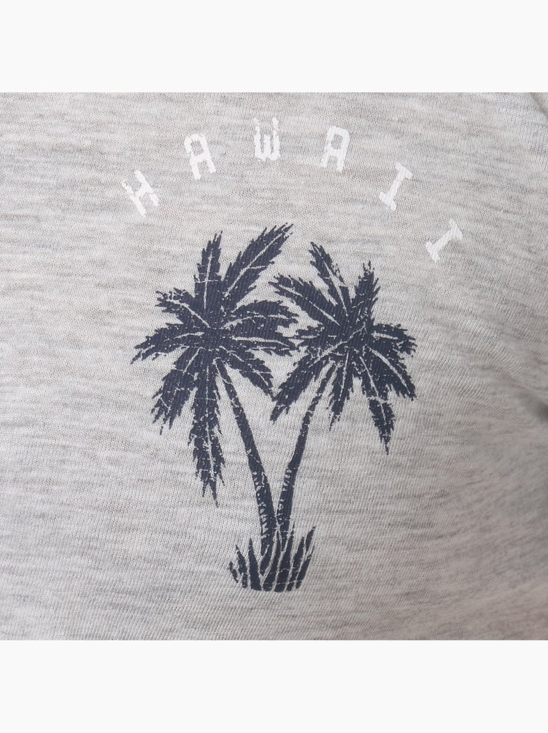 Camiseta estampada en el pecho Gris - Kiabi