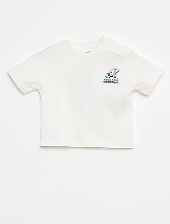 Camiseta estampada en pecho y espalda