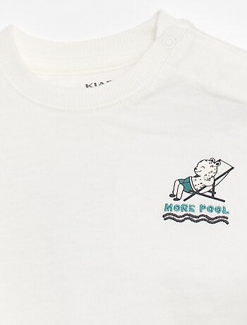 Camiseta estampada en pecho y espalda